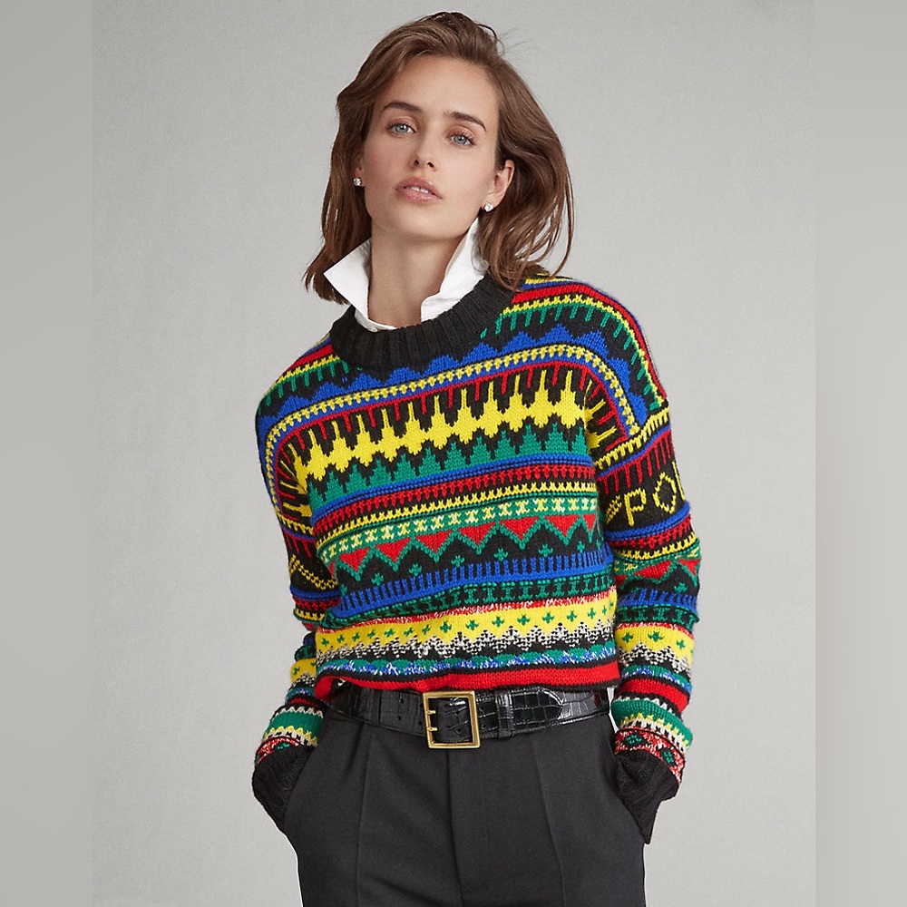 Polo Ralph Lauren Colorful Patterned Sweater Women’s Size Medium